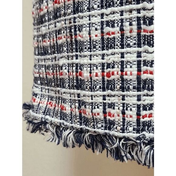 ⚓✨ Nautical Tweed Mini Skirt with Gold Anchor Buttons SIZE S - Picture 8 of 14